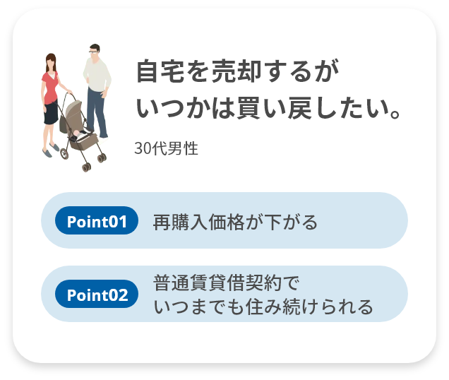 自宅を売却するがいつかは買い戻したい。