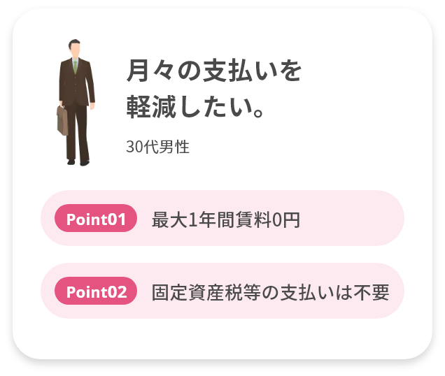 月々の支払いを軽減したい。