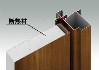 断熱玄関ドアの断面図
